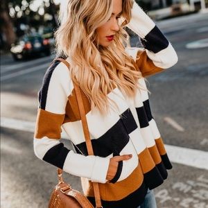 Vici striped pocket cardigan NWT